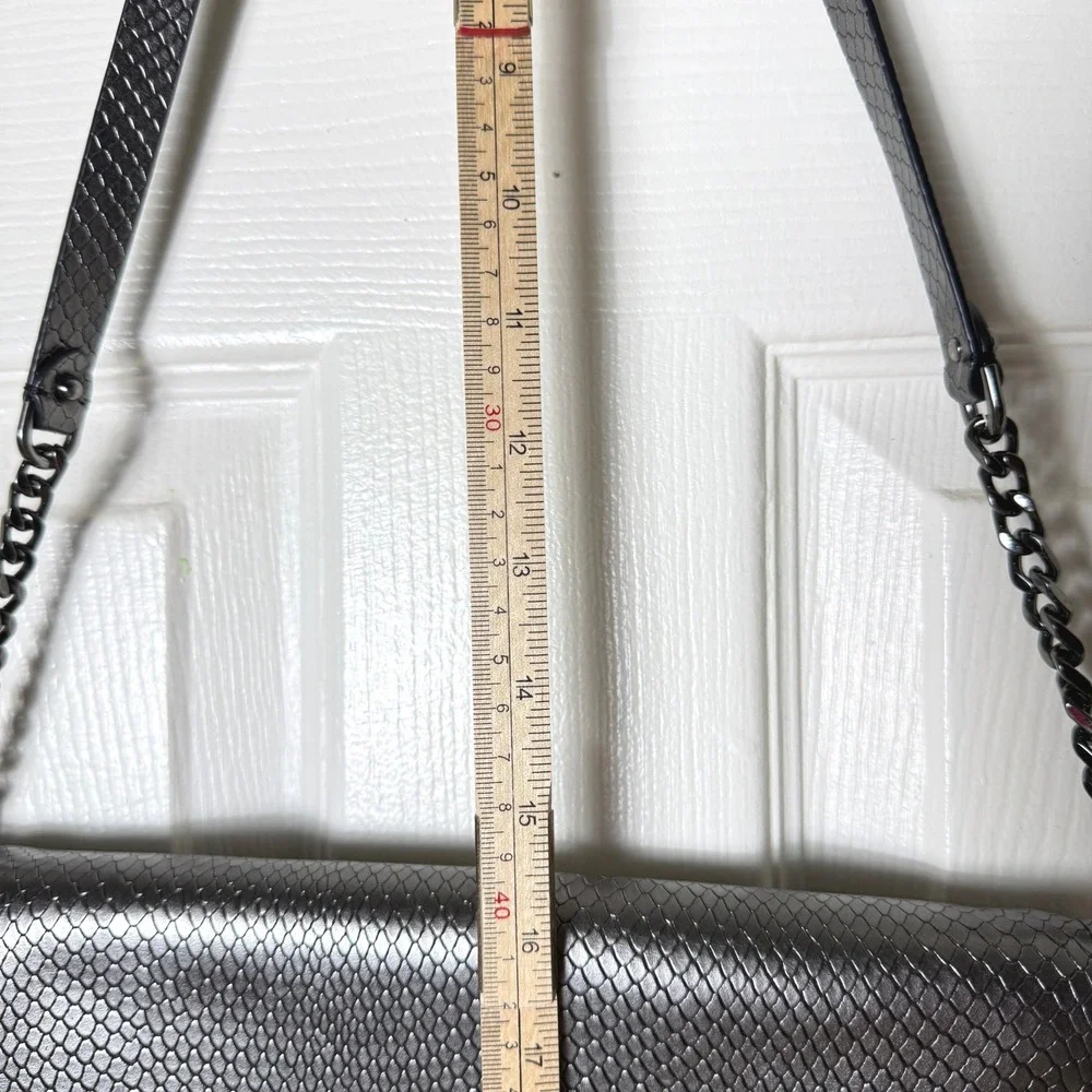 Rebecca Minkoff Jean Convertible Crossbody Bag Clutch Snake Embossed Leather